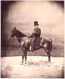 Cavalier, portrait équestre c1860