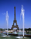 Les fontaines du Trocadéro et la Tour Eiffel