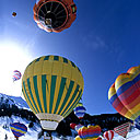 Montgolfieres en vol